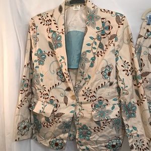 Herve Benard Gorgeous Vintage Matching Jacket Skirt Set